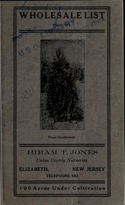 Wholesale list by Hiram T. Jones