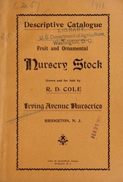 Descriptive catalogue of fruit and ornamental nursery stock by Irving Avenue Nurseries