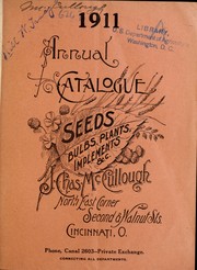 Cover of: 1911 annual catalogue | J. Chas. McCullough (Firm)