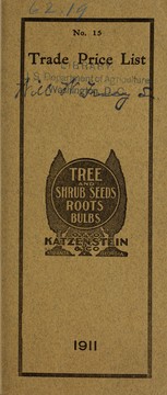 Cover of: Trade price list of seeds of American conifers, trees, shrubs, herbs