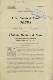 Cover of: Tree, shrubs & fruit seeds | Thomas Meehan and Sons