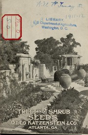 Cover of: Tree and shrub seeds