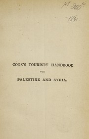 Cover of: Cook's tourist's handbook for Palestine and Syria by Thomas Cook (Firm)