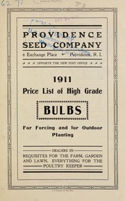 Cover of: 1911 price list of high grade bulbs for forcing and for outdoor planting