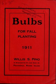 Cover of: Bulbs for fall planting: 1911