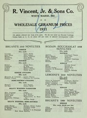 Cover of: Wholesale geranium prices: 1911