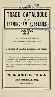 Cover of: Trade catalogue of the Framingham Nurseries | Framingham Nurseries