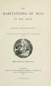 Cover of: The Habitations of Man in All Ages