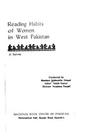 Cover of: Reading habits of women in West Pakistan | Salahuddin Ahmad.