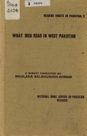 Cover of: Reading habits of men in West Pakistan by Salahuddin Ahmad.