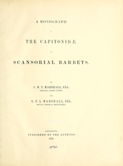 Cover of: A monograph of the Capitonidæ, or scansorial barbets by Charles Henry Tilson Marshall