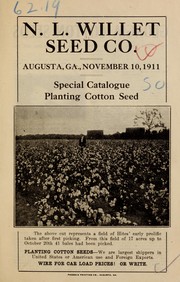 Cover of: Special catalogue planting cotton seed by N.L. Willet Seed Co
