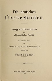 Cover of: Die deutschen Ãberseebanken
