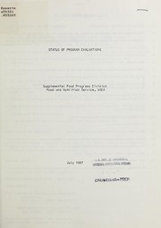 Status of program evaluations by Special Supplemental Food Program for Women, Infants, and Children (U.S.)