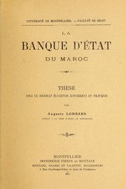 Cover of: La Banque d'Etat du Maroc