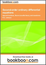 Cover of: Second-order ordinary differential equations Special functions, Sturm-Liouville theory and transforms