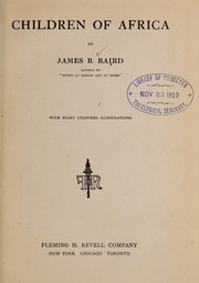 Cover of: Children of Africa by James B. Baird