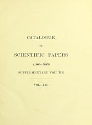 Cover of: Catalogue of scientific papers, 1800-1900