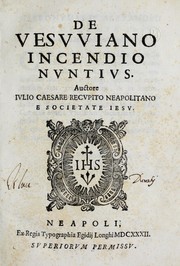 De Vesuuiano incendio nuntius by Giulio Cesare Recupito