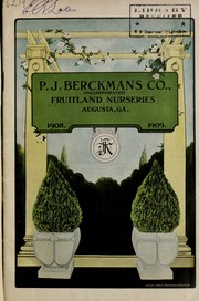 Cover of: 1908-1909 [catalogue] by Fruitland Nurseries (Augusta, Ga.)