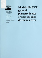 Cover of: Modelo HACCP general para productos crudos, sin moler, de carne y aves