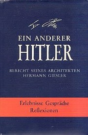 Cover of: Ein anderer Hitler by Hermann Giesler