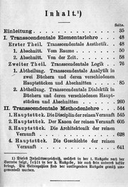 Cover of: Kritik der reinen Vernunft. by Immanuel Kant