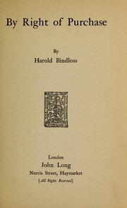 Cover of: By right of purchase