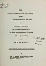 Cover of: Land leveling procedures and guidelines handbook by Carl L. Anderson