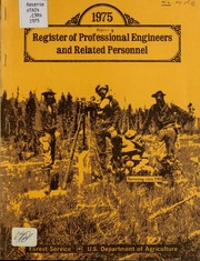 Cover of: Register of professional engineers and related personnel, 1975. --