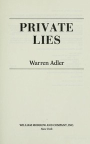 Cover of: Private lies by Warren Adler