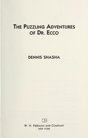 Cover of: The puzzling adventures of Dr. Ecco