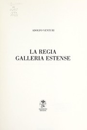 Cover of: La Regia Galleria estense