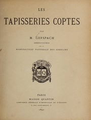 Cover of: Les tapisseries coptes by E. Gerspach