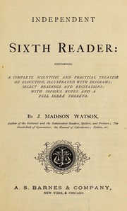 Cover of: Independent first[-sixth] reader by J. Madison Watson