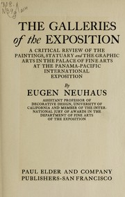 Cover of: The galleries of the exposition by Neuhaus, Eugen