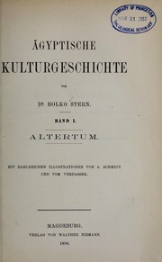 A gyptische Kulturgeschichte by Bolko Stern