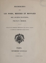 Cover of: Recherches sur les poids, mesures et monnaies des anciens E gyptiens