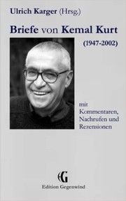 Cover of: Briefe von Kemal Kurt (1947-2002) by 