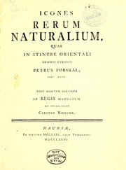 Cover of: Icones rerum naturalium: quas in itinere orientali depingi