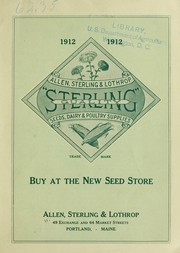 Cover of: "Sterling quality" seeds, dairy & poultry supplies by Allen, Sterling & Lothrop