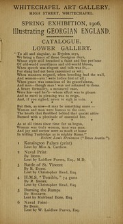 Cover of: Spring exhibition, 1906: illustrating Georgian England : catalogue