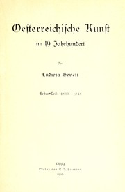 Cover of: Oesterreichische kunst im 19. jahrhundert