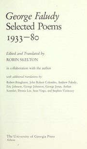 Cover of: Selected poems, 1933-80