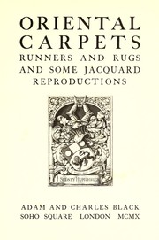 Cover of: Oriental carpets, runners and rugs and some Jacquard reproductions  by Humphries, Sydney