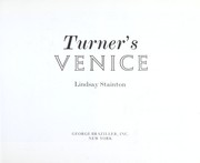 Cover of: Turner's Venice by Lindsay Stainton
