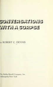 Cover of: Conversations with a corpse