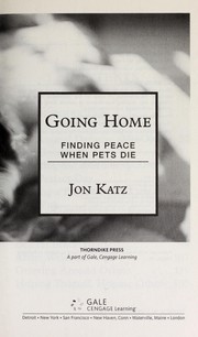 Cover of: Going home by Jon Katz