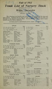 Cover of: Fall of 1912: trade list of nursery stock