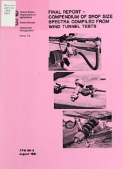 Cover of: Final report: compendium of drop size spectra compiled from wind tunnel tests